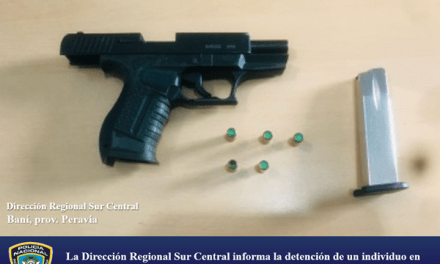 La Dirección Regional Sur Central informa la detención de un individuo en flagrante delito con arma