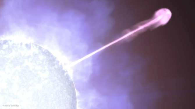 Antimateria en la fuente de un estallido de rayos gamma