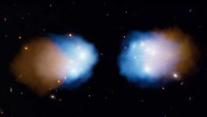 Captan el desplazamiento de nubes de materia oscura