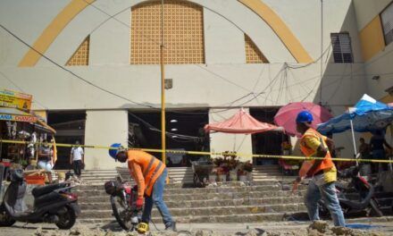 Realizan supervisión en los trabajos Mercado Modelo de San Cristóbal