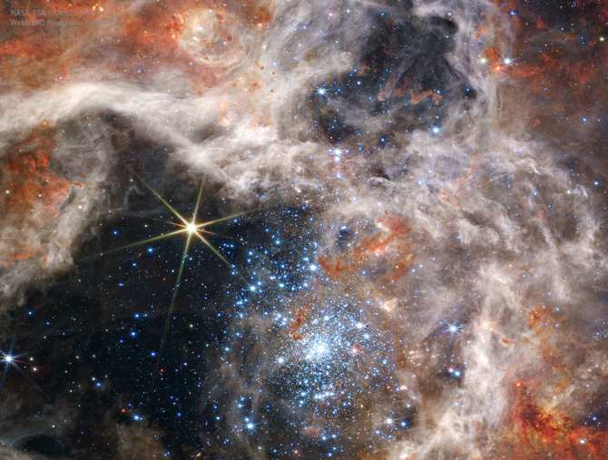 Descubren decenas de estrellas fugitivas en el cúmulo estelar joven R136