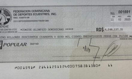 Ecuestre devolvió 4 millones de pesos al Comité Olímpico Dominicano