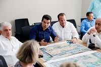 Wellington Arnaud muestra a embajadores y ministros proyecto de saneamiento del arroyo Gurabo en Santiago