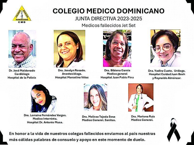 El país pierde siete médicos en la tragedia del Jet Set