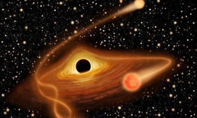 Estrella expulsada de un cúmulo estelar por un agujero negro inusual