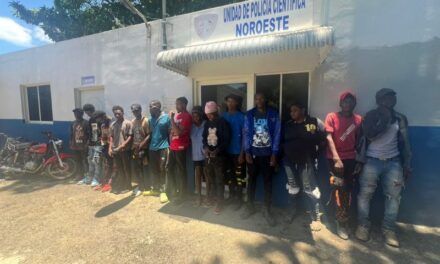 PN en Mao detiene vehículo llevaba 14 haitianos indocumentados