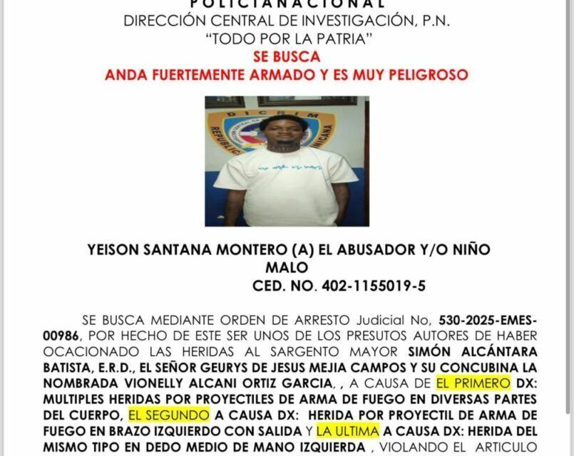 Cae abatido “El Abusador” al enfrentar patrulla de investigaciones en La Romana; era buscado por homicidio y ataque a un sargento mayor ERD