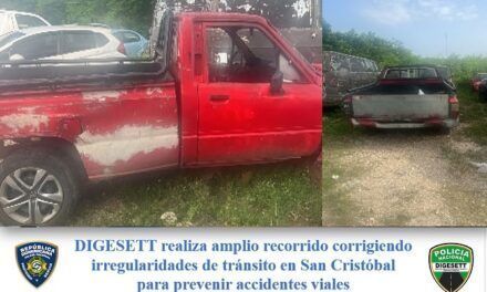 DIGESETT realiza amplio recorrido corrigiendo irregularidades de tránsito en San Cristóbal para prevenir accidentes viales