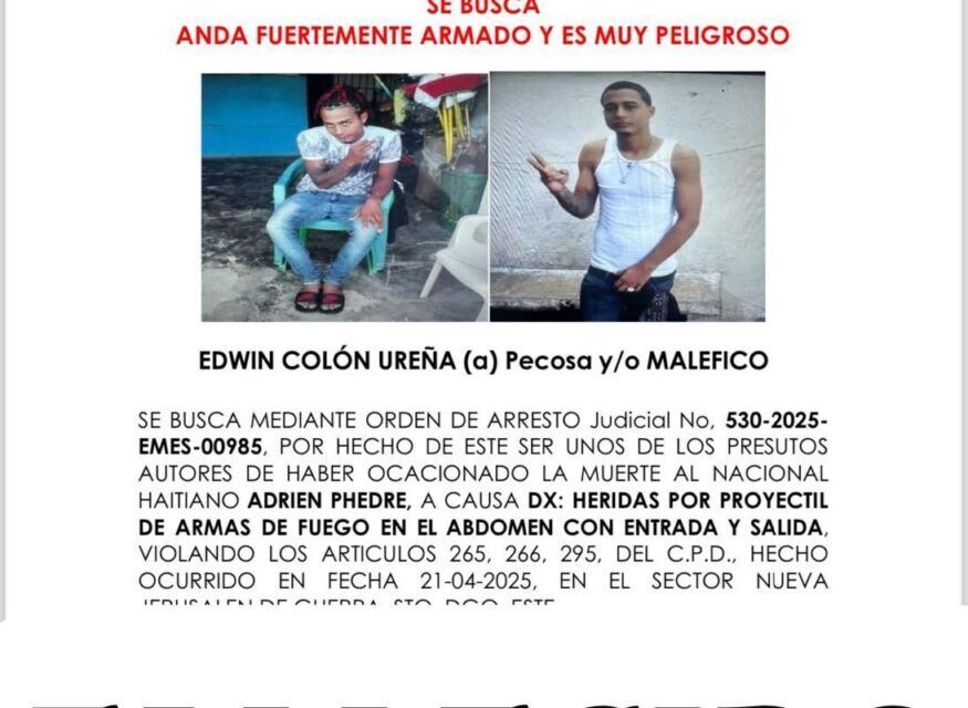 Reconocido delincuente “El Maléfico” cae abatido tras enfrentar patrulla del DICRIM en Villa Mella, tras ser buscado por homicidio y agresión sexual