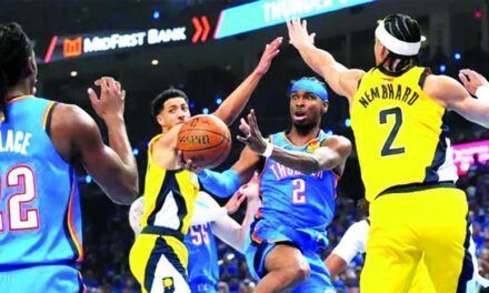 Gilgeous Alexander anota 34 y el Thunder supera a los Pacers para igualar la final de la NBA