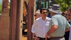 Wellington Arnaud informa   avanzan trabajos  del alcantarillado sanitario de Mao, provincia Valverde