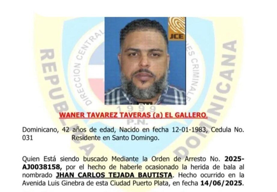 Policía Nacional informa entrega voluntaria de “El Gallero”, acusado de herir de bala a otro hombre durante conflicto social en Puerto Plata