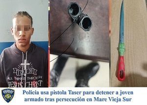 Policía usa pistola taser para detener a joven armado tras persecución en Mare Vieja Sur