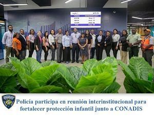 Policía participa en reunión interinstitucional para fortalecer protección infantil junto a CONADIS