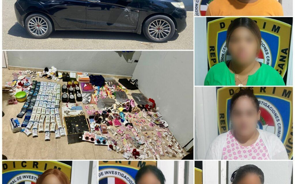 Policía Nacional apresa seis personas por posesión de mercancías robadas en Santiago