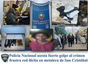 Policía Nacional asesta fuerte golpe al crimen y frustra red ilícita en metalera de San Cristóbal