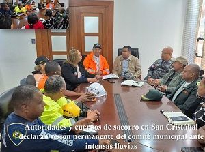 Autoridades y cuerpos de socorro en San Cristóbal declaran sesión permanente del comité municipal ante intensas lluvias