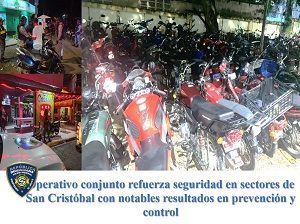 Operativo conjunto refuerza seguridad en sectores de San Cristóbal con notables resultados en prevención y control