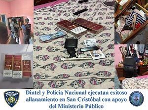 Dintel y Policía Nacional ejecutan exitoso allanamiento en San Cristóbal con apoyo del Ministerio Público