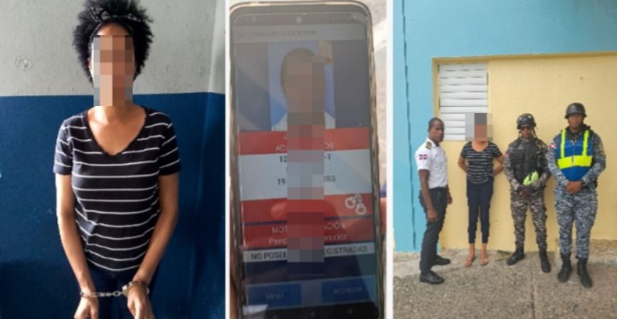 Mujer prófuga detenida por agentes policiales durante visita al Centro Penitenciario Najayo Hombres en S.C.