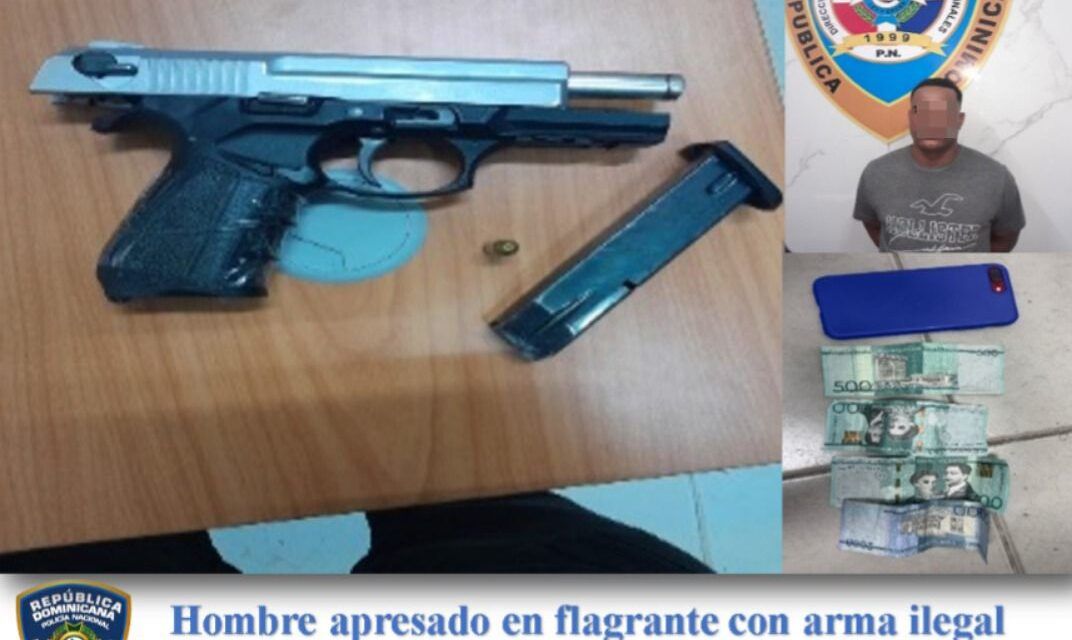 Hombre apresado en flagrante con arma ilegal durante operativo preventivo en San Cristóbal