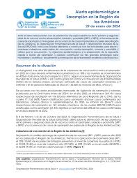La OPS presentará informe sobre situación del sarampión en las Américas