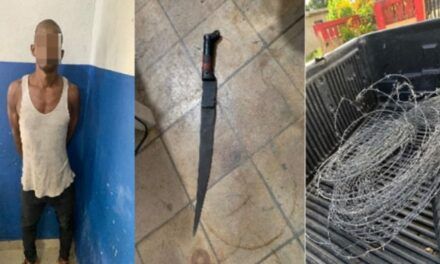 Policía Nacional apresa hombre en flagrante delito tras sustraer rollo de alambre en Hato Damas
