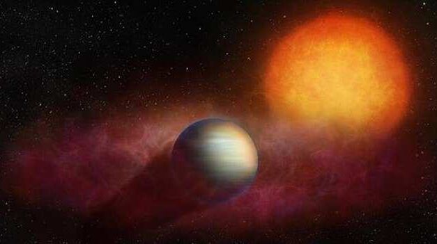 Nubes gigantescas de helio escapando de un planeta