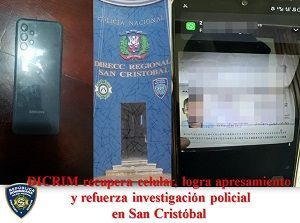 DICRIM recupera celular, logra apresamiento y refuerza investigación policial en San Cristóbal