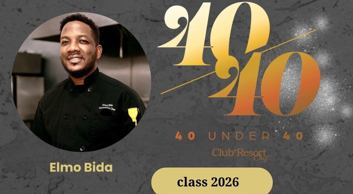 Chef dominicano Elmo Bida es reconocido en la Clase 2026 de «40 Under 40» de Club + Resort Chef