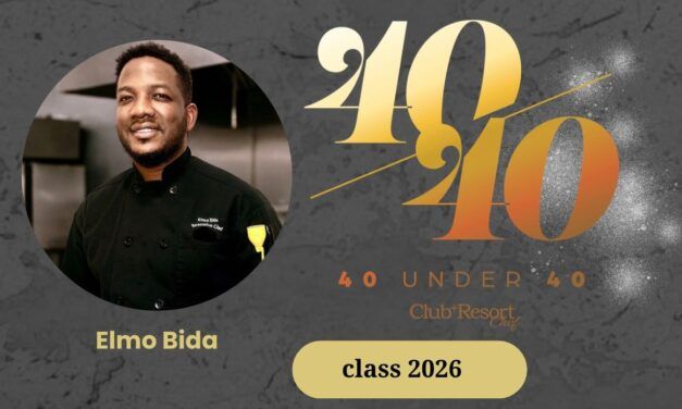 Chef dominicano Elmo Bida es reconocido en la Clase 2026 de «40 Under 40» de Club + Resort Chef