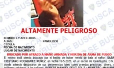 Ante alerta de búsqueda y captura, se entrega ante la PN presunto delincuente “Pamblock”, señalado como implicado en asalto violento ocurrido en Guachupita, DN
