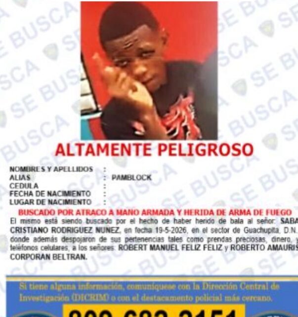 Ante alerta de búsqueda y captura, se entrega ante la PN presunto delincuente “Pamblock”, señalado como implicado en asalto violento ocurrido en Guachupita, DN