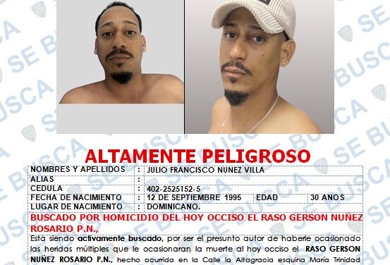 Policía activa búsqueda de hombre señalado como autor de la muerte de raso policial en banca de apuestas de Nagua