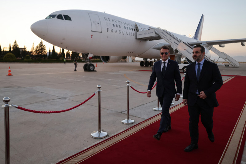 Macron es el primer líder occidental en visitar Siria