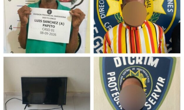 Policía apresa 10 personas por homicidio, drogas, robos y otros delitos en Barahona