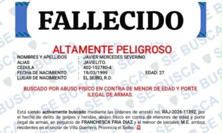 Apodado “Javielito”, quien era buscado por tentativa de homicidio en El Seibo, fallece tras enfrentar a miembros policiales que le daban persecución