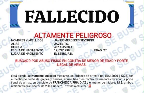 Apodado “Javielito”, quien era buscado por tentativa de homicidio en El Seibo, fallece tras enfrentar a miembros policiales que le daban persecución