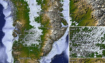 La geografía oculta baja el hielo de Groenlandia